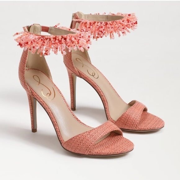 Sam Edelman Shoes - Sam Edelman Gillie Beaded Ankle Strap Heel - Size. 8